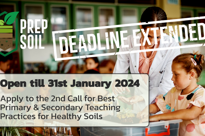 Open till 15th January 2024 Apply to the 2nd Call for Best Primary & Secondary Teaching Practices for Healthy Soils 
